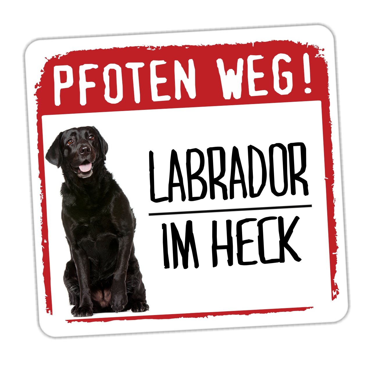 siviwonder Black LAB - Labrador Pfoten Auto Aufkleber Hundeaufkleber REFLEKTIEREND von siviwonder