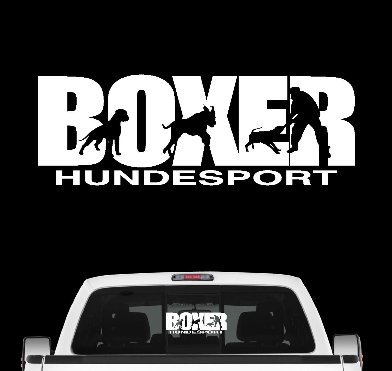 siviwonder Boxer Hundesport Auto Aufkleber Hund Folie Deutscher German Farbe Weiß, Größe 100cm siviwonder Boxer Hundesport Auto Aufkleber Hund Folie Deutscher German Farbe Weiß, Größe 100cm von siviwonder