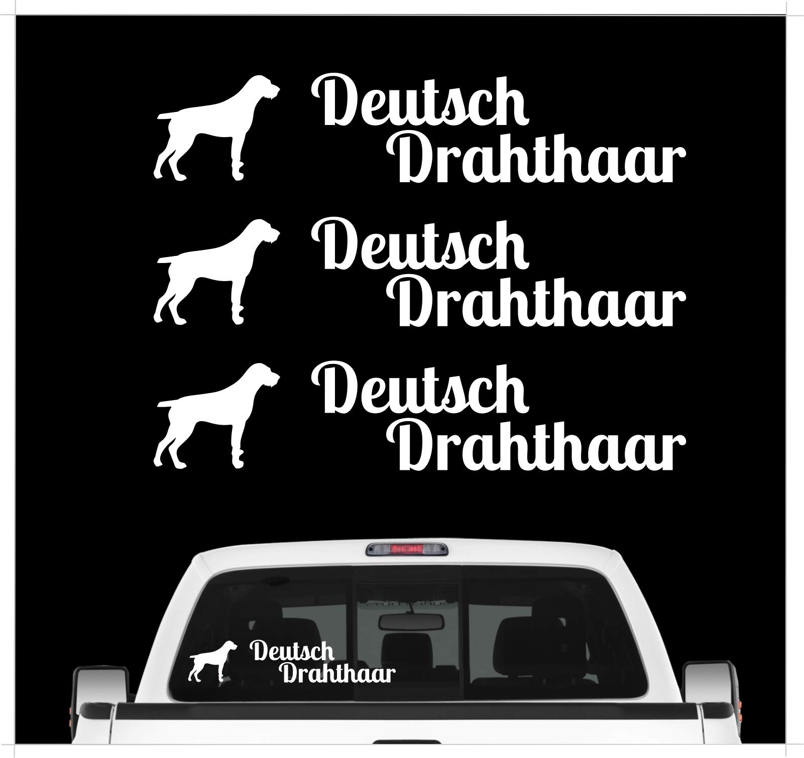 siviwonder Deutsch Drahthaar DD Pointer - 3er Set Auto Aufkleber Autoaufkleber Hundemotiv Hundeaufkleber autoaufkleber Hund Folie Aufkleber weiß siviwonder Deutsch Drahthaar DD Pointer - 3er Set Auto Aufkleber Autoaufkleber Hundemotiv Hundeaufkleber autoaufkleber Hund Folie Aufkleber weiß von siviwonder