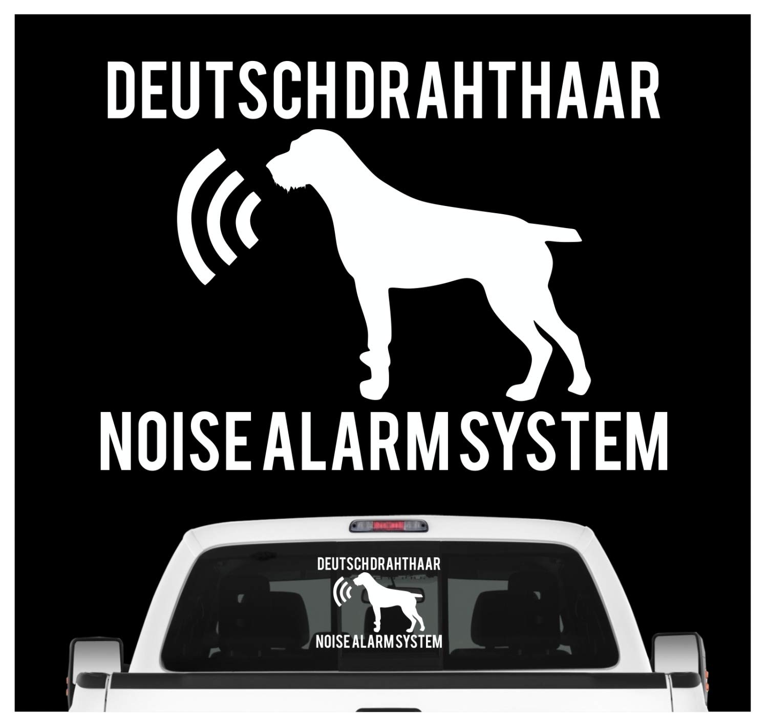 siviwonder Deutsch Drahthaar Noise Alarmsystem Auto Aufkleber Hund Folie DD Jagd Farbe Weiß, Größe 20cm siviwonder Deutsch Drahthaar Noise Alarmsystem Auto Aufkleber Hund Folie DD Jagd Farbe Weiß, Größe 20cm von siviwonder