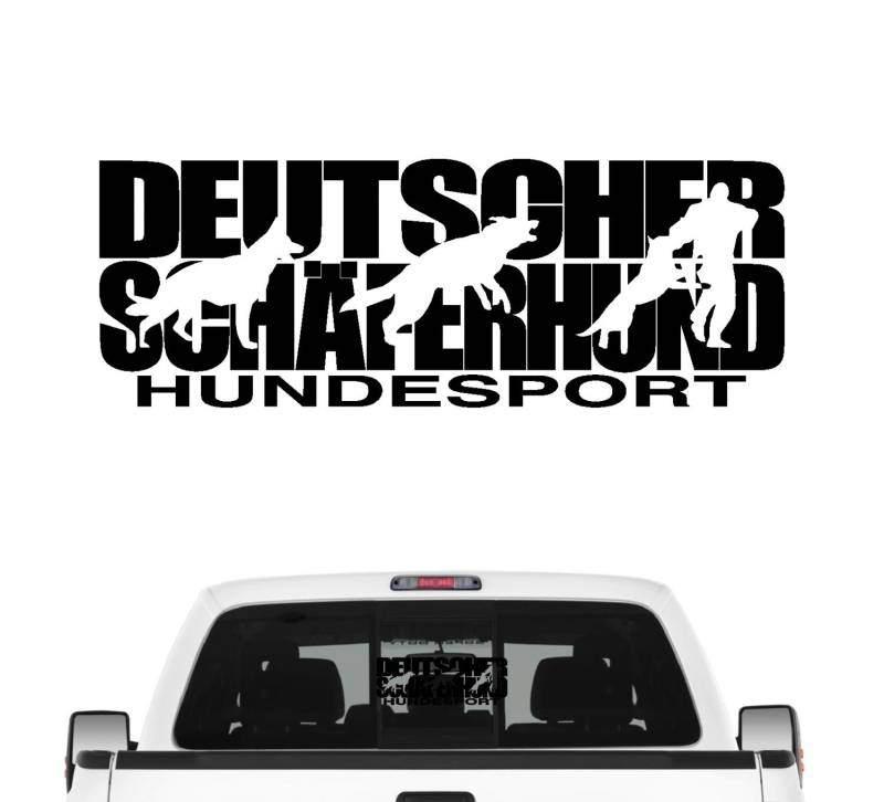 siviwonder Deutscher Schäferhund Hundesport Auto Aufkleber Hund Folie Shepherd Farbe Schwarz, Größe 60cm von siviwonder