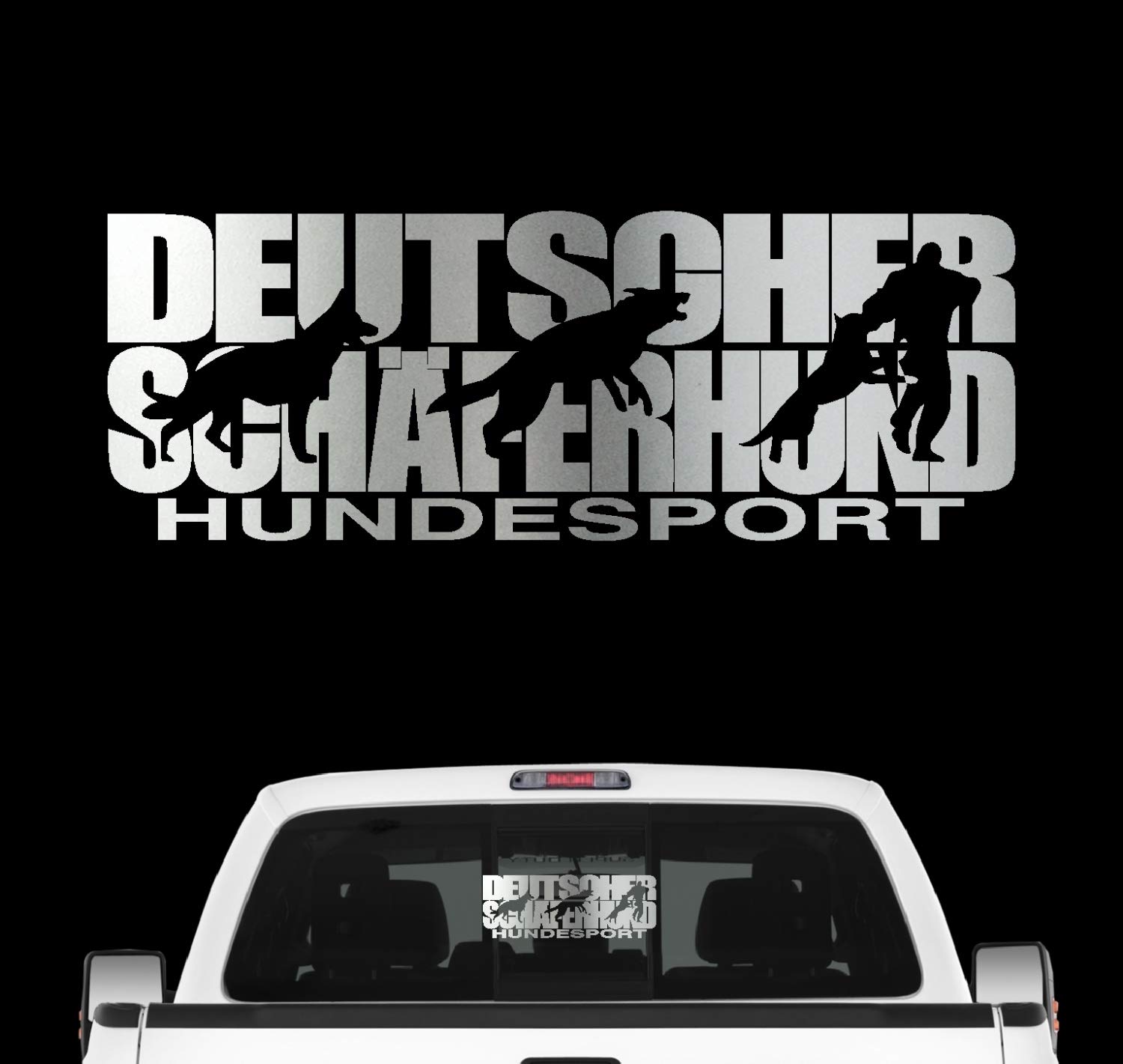 siviwonder Deutscher Schäferhund Hundesport Auto Aufkleber Hund Folie Shepherd Farbe Silber Metallic, Größe 100cm siviwonder Deutscher Schäferhund Hundesport Auto Aufkleber Hund Folie Shepherd Farbe Silber Metallic, Größe 100cm von siviwonder