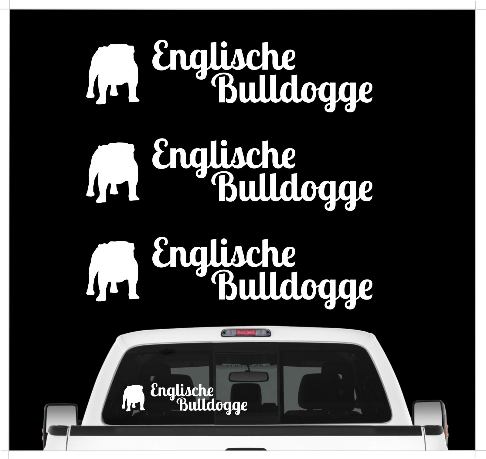siviwonder Englische Bulldogge Bully - 3er Set Auto Aufkleber Autoaufkleber Hundemotiv Hundeaufkleber autoaufkleber Hund Folie Aufkleber weiß siviwonder Englische Bulldogge Bully - 3er Set Auto Aufkleber Autoaufkleber Hundemotiv Hundeaufkleber autoaufkleber Hund Folie Aufkleber weiß von siviwonder