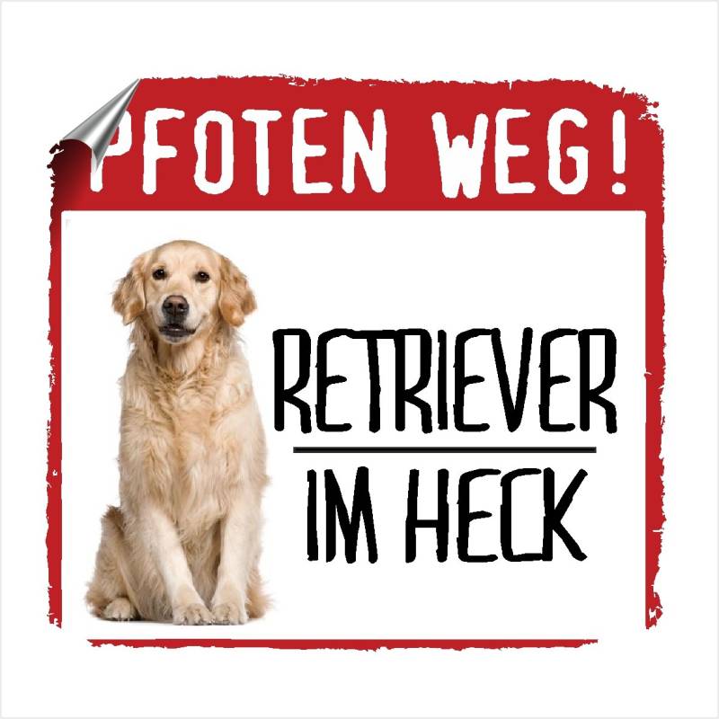 siviwonder GOLDEN Retriever Pfoten Weg Hundeaufkleber Auto Aufkleber REFLEKTIEREND Reflective von siviwonder