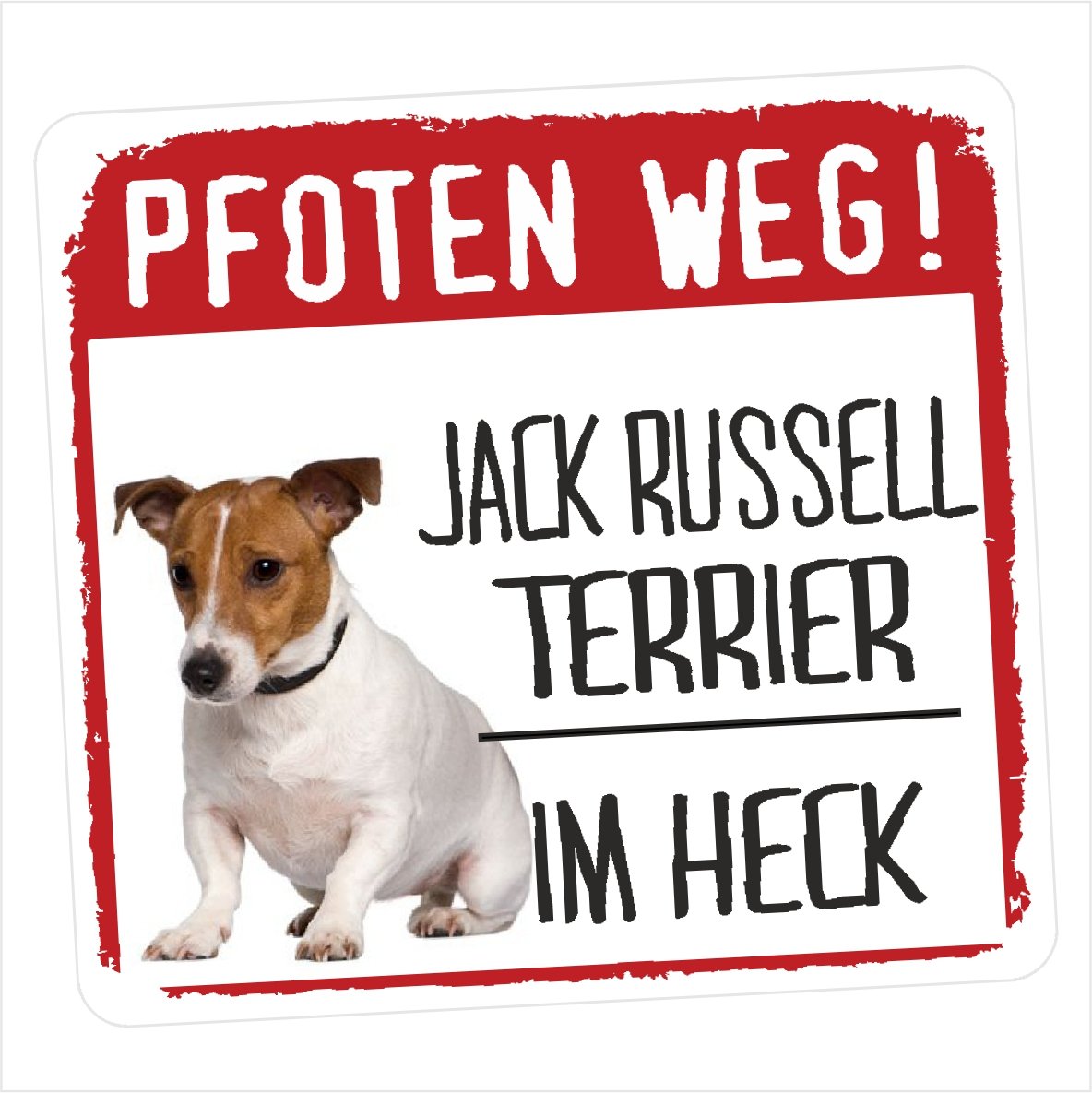 siviwonder Jack Russell Pfoten Weg Kleiner Auto Aufkleber Hundeaufkleber REFLEKTIEREND Reflective von siviwonder