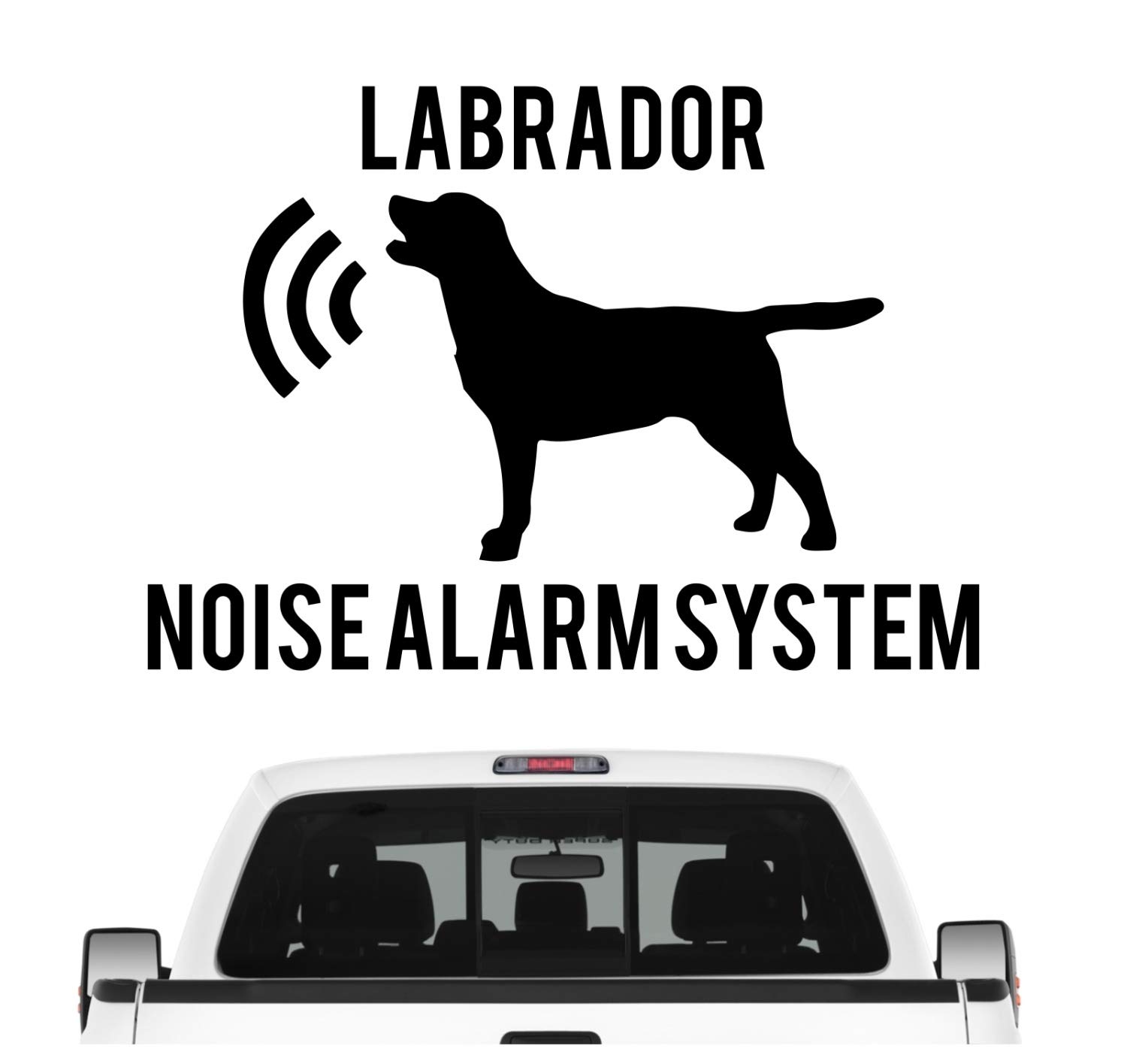 siviwonder Labrador Noise Alarmsystem Auto Aufkleber Hund Folie Labby Retriever Lab Farbe Schwarz, Größe 10cm von siviwonder