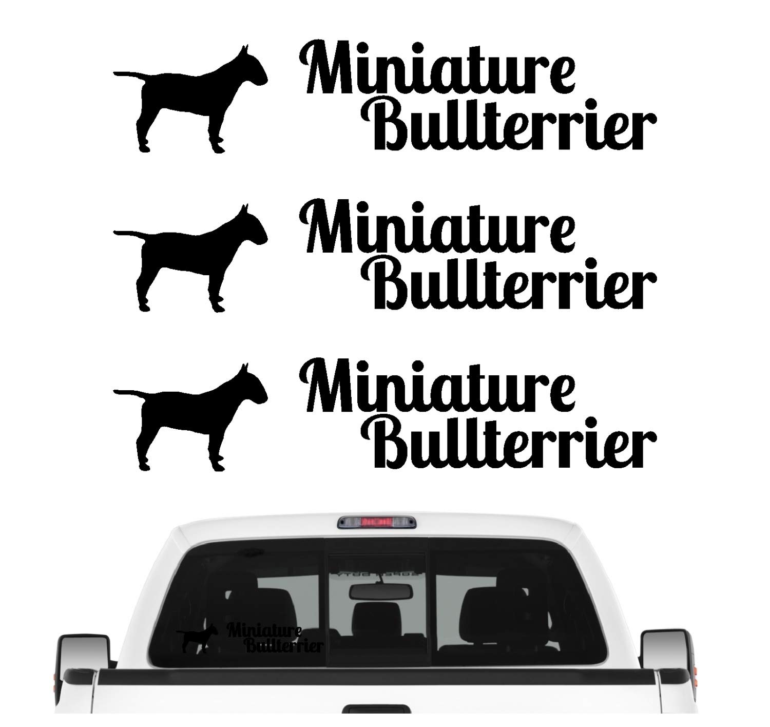 siviwonder Miniature Bullterrier Mini Bully Aufkleber 3er Set Hundeaufkleber Hundemotiv Folie Farbe Schwarz, Größe 10cm siviwonder Miniature Bullterrier Mini Bully Aufkleber 3er Set Hundeaufkleber Hundemotiv Folie Farbe Schwarz, Größe 10cm von siviwonder