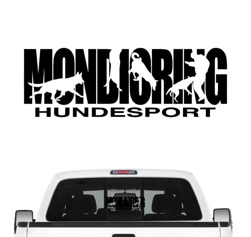 siviwonder Mondioring Hundesport Auto Aufkleber Hund Folie Schutzhundesport Farbe Schwarz, Größe 100cm von siviwonder