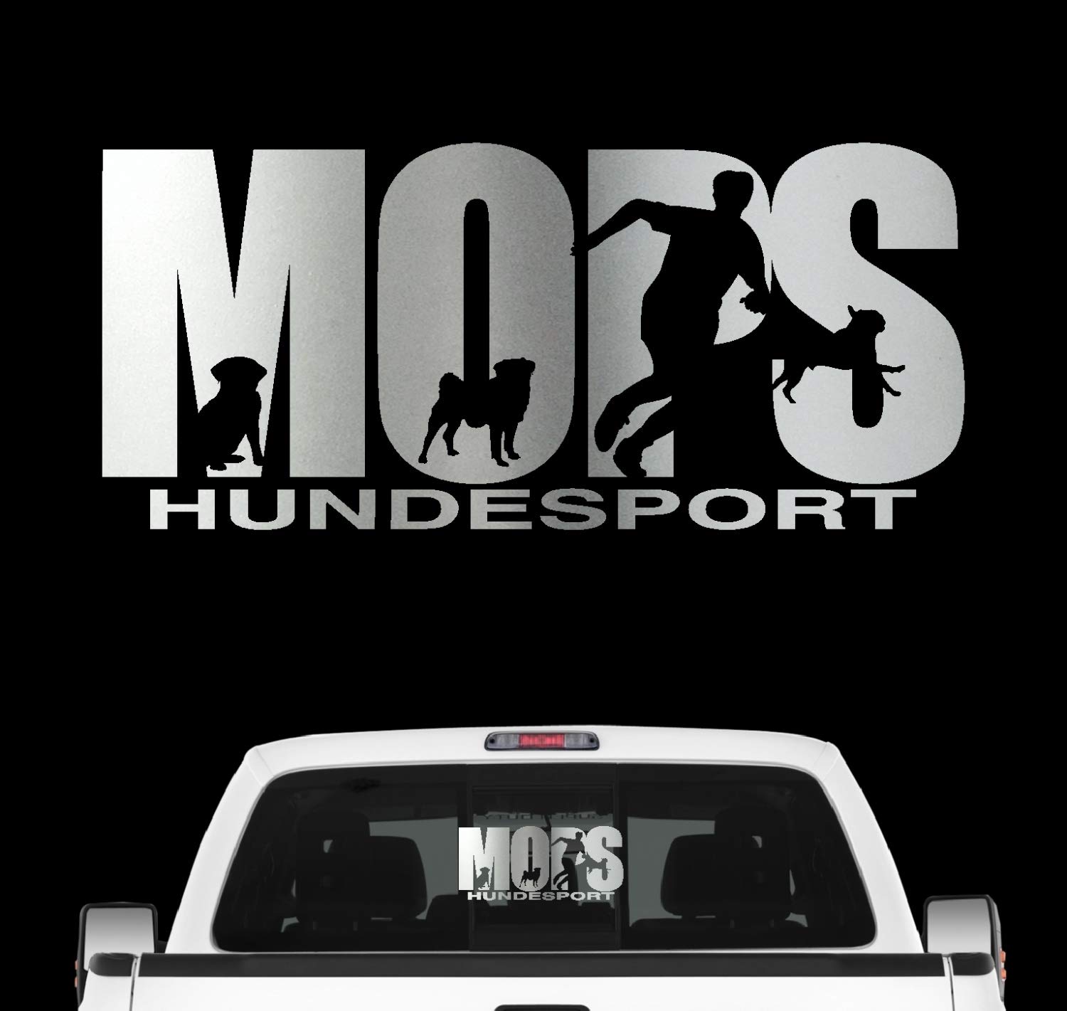 siviwonder Mops Hundesport Auto Aufkleber Hund Folie Mini Mastiff Mops Pug Dutch Chinese Farbe Silber Metallic, Größe 80cm siviwonder Mops Hundesport Auto Aufkleber Hund Folie Mini Mastiff Mops Pug Dutch Chinese Farbe Silber Metallic, Größe 80cm von siviwonder