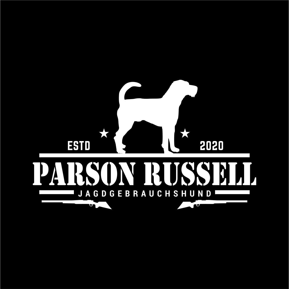 siviwonder Parson Russell Aufkleber Auto Hund Jäger Jagd Pointer Sticker Jagdgebrauchshund Farbe Weiß, Größe 30cm von siviwonder