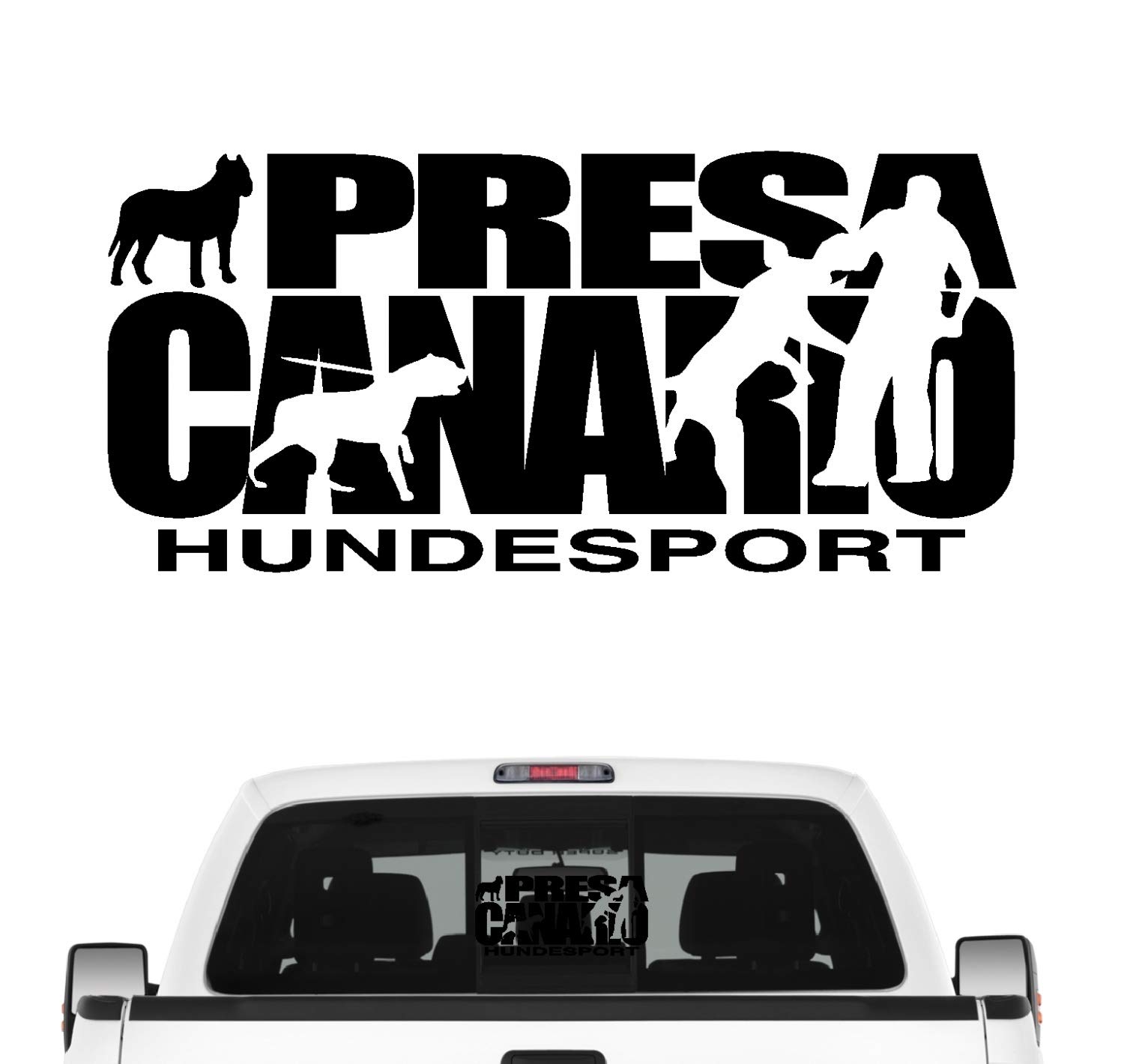 siviwonder Presa Canario Hundesport Auto Aufkleber Hund Folie Molosser Kanarische Dogge Farbe Schwarz, Größe 80cm siviwonder Presa Canario Hundesport Auto Aufkleber Hund Folie Molosser Kanarische Dogge Farbe Schwarz, Größe 80cm von siviwonder