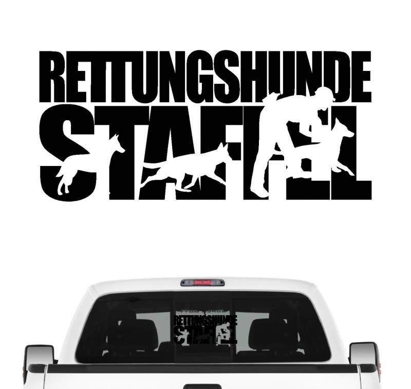 siviwonder Rettungshundestaffel Hundesport Auto Aufkleber Hund Folie Mantrailing Suchhunde Farbe Schwarz, Größe 45cm von siviwonder