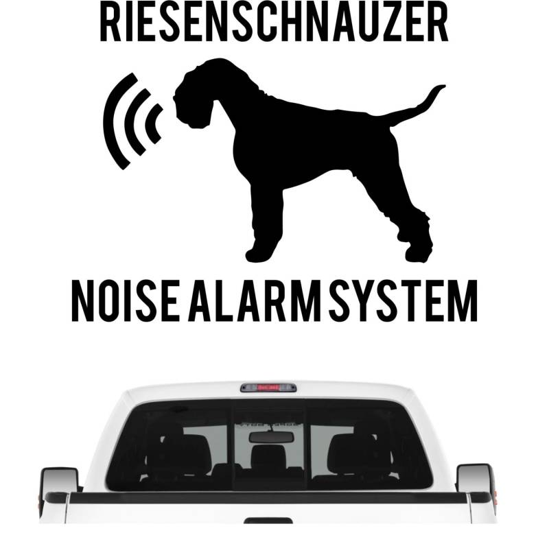 siviwonder Riesenschnauzer Noise Alarmsystem Auto Aufkleber Hund Folie Schnauzer Riesen Farbe Schwarz, Größe 20cm von siviwonder