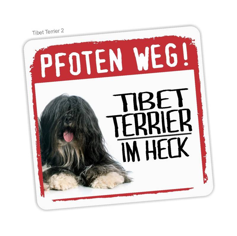 siviwonder Tibet Terrier No.2 Tibetan Aufkleber Pfoten Weg Hundeaufkleber Folie Hund von siviwonder