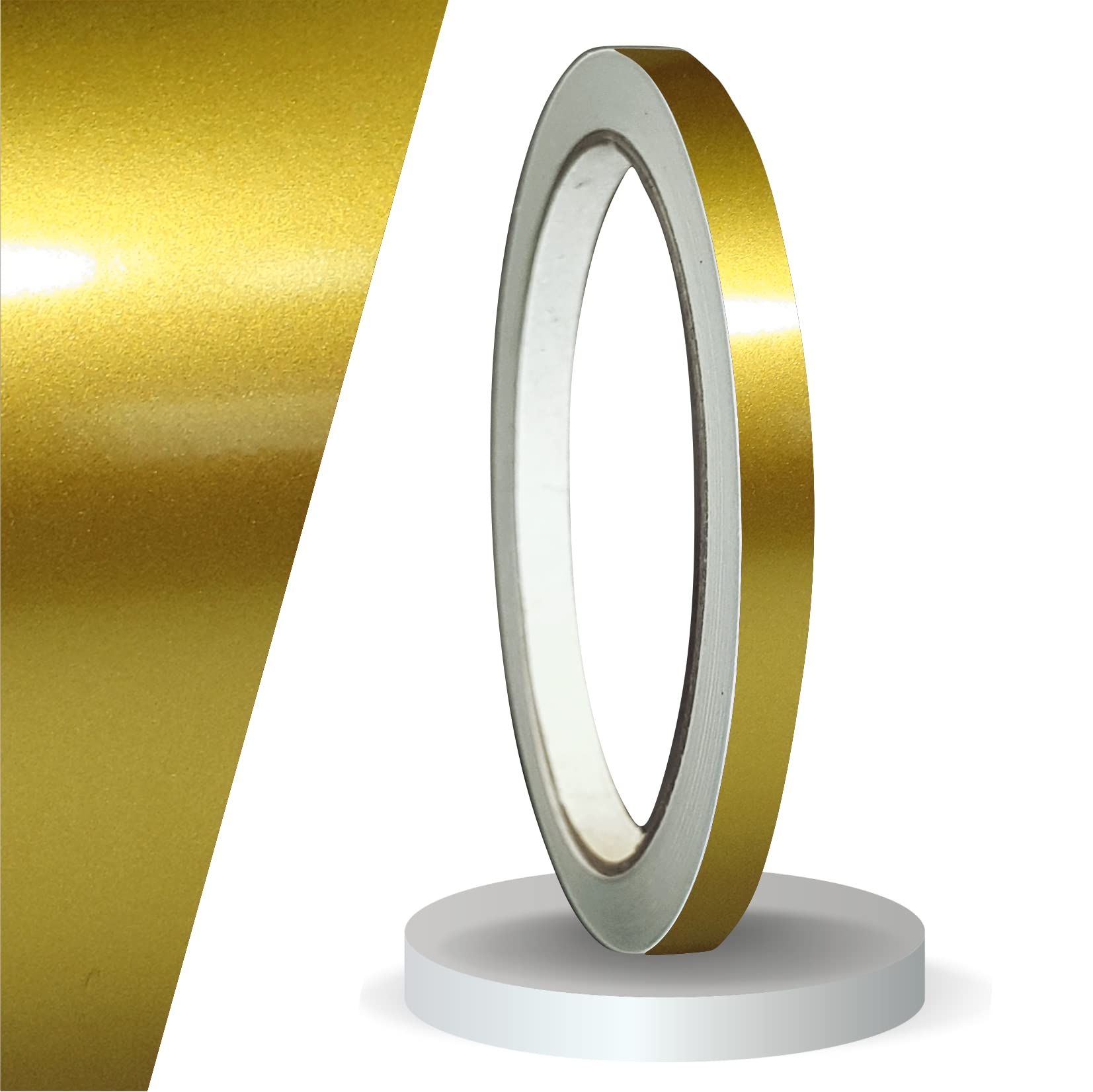 siviwonder Zierstreifen Gold metallic Glanz in in 6 mm Breite und 10 m Länge für Auto Boot Jetski Modellbau Klebeband Dekorstreifen von siviwonder