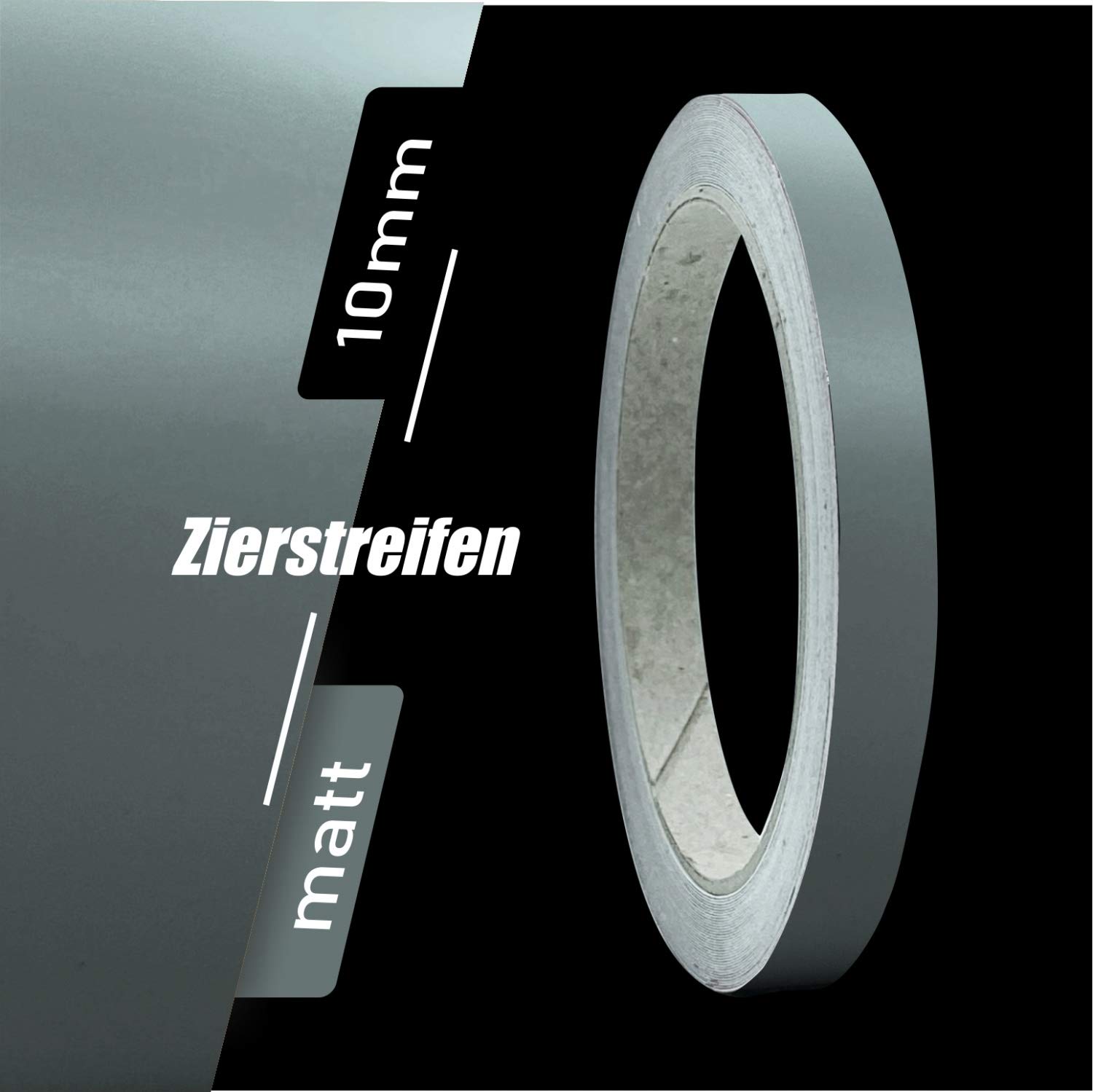 siviwonder Zierstreifen Matt dunkelgrau grau 10mm Aufkleber Länge 10m Auto Boot Klebeband Sticker siviwonder Zierstreifen Matt dunkelgrau grau 10mm Aufkleber Länge 10m Auto Boot Klebeband Sticker von siviwonder