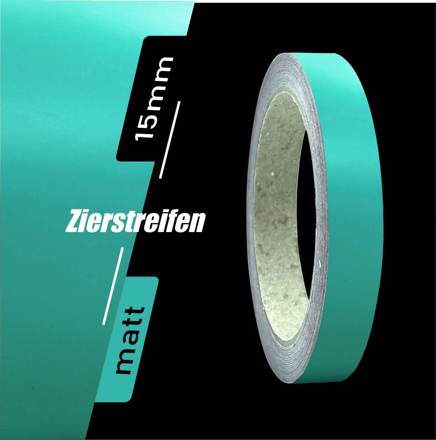 siviwonder Zierstreifen Matt türkis 15mm Aufkleber Länge 10m Auto Boot Klebeband Sticker siviwonder Zierstreifen Matt türkis 15mm Aufkleber Länge 10m Auto Boot Klebeband Sticker von siviwonder