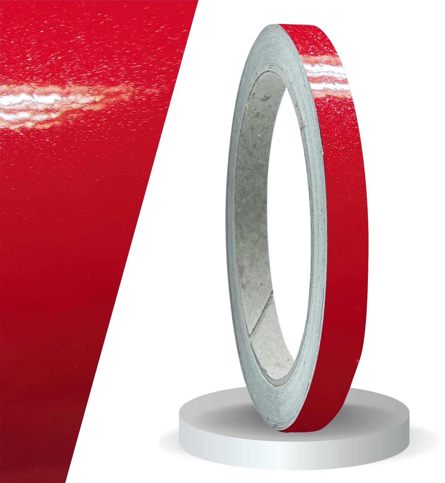 siviwonder Zierstreifen rot metallic Glanz in 10 mm Breite und 10 m Länge Aufkleber Folie für Auto Boot Jetski Modellbau Klebeband Dekorstreifen von siviwonder