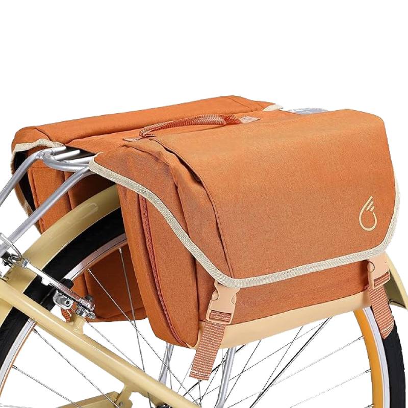 sixthreezero Fahrradtasche Heckträger wasserdichte Fahrradtasche Doppelseitig Tragegriff Orange von sixthreezero