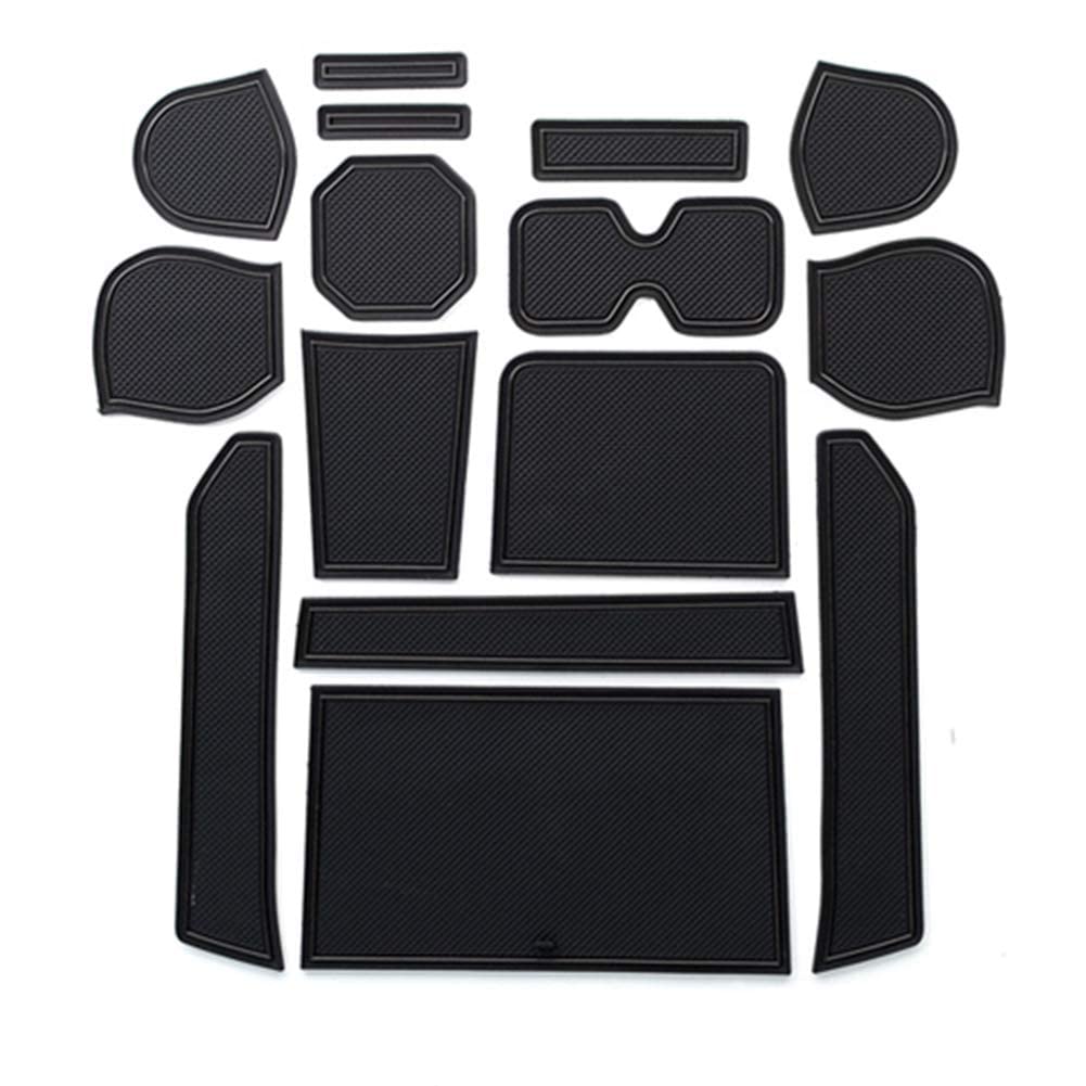 SMABEE Auto-Zubehör für Suzuki Ignis Premium Groove Mats Liner – Becherhalter, Mittelkonsole, Türeinsätze, Auto-Innenraum, rutschfeste Anti-Staub-Gummimatte (15 Stück/Set) (schwarz) von smabee