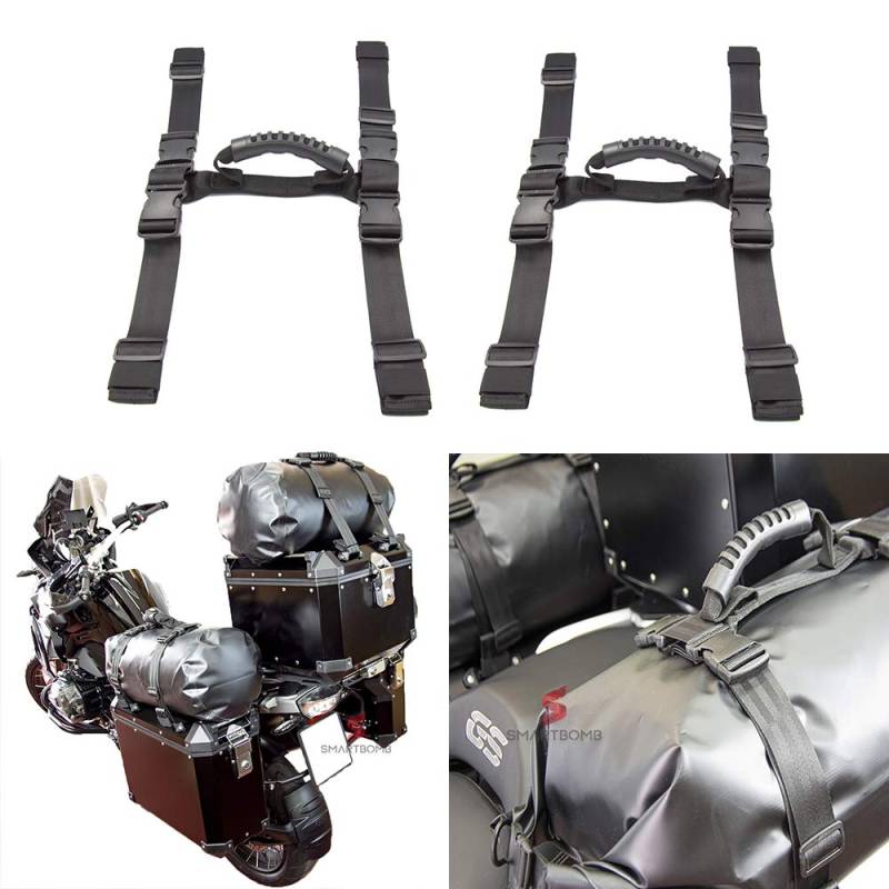 smartbomb.shop Gurte zum Tragen von Taschen Motorrad Top Box Koffer Befestigungsgurte Professionelle Reiserucksäcke Griffe Gurte zum Tragen von Taschen Motorrad Top Box von smartbomb.shop