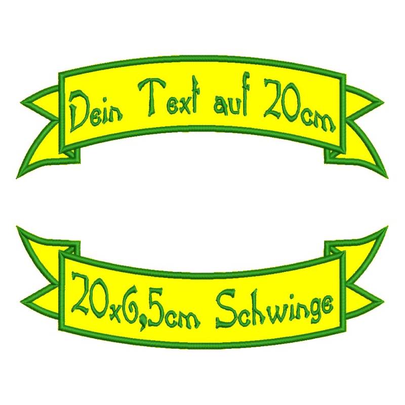 smartoutdoor Aufnäher-Set obere + untere Schwinge S1 - viele Größen und Farben zur Auswahl - 20x6,5cm - personalisiert von smartoutdoor