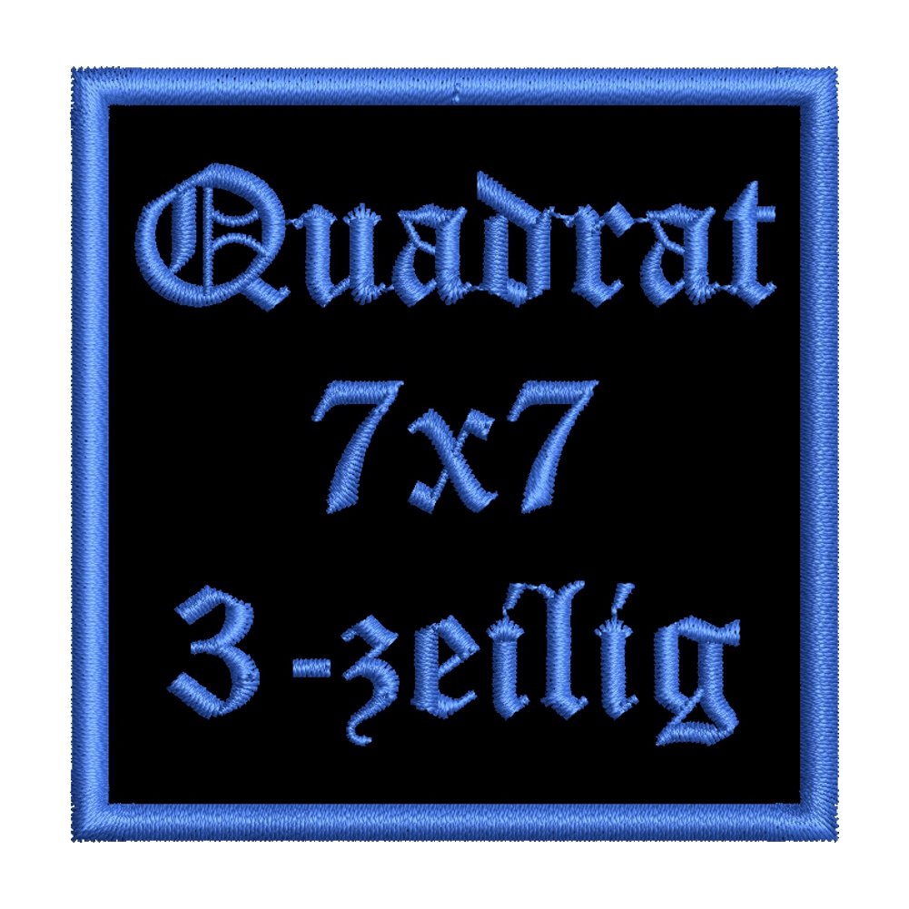 smartoutdoor Quadratischer Wunschtext-Aufnäher Q1 (7x7cm) von Wolfszeit