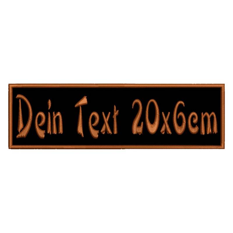 smartoutdoor Rechteckiger Aufnäher Rec1 für deinen Wunschtext - viele Farben und Größen (20x6cm) - personalisiert von Wolfszeit