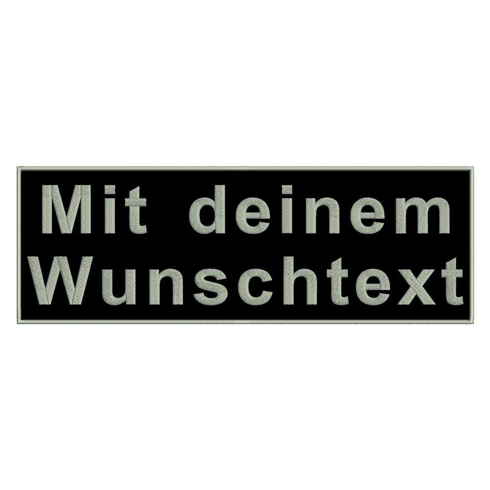 smartoutdoor Rechteckiger Aufnäher Rec1 für deinen Wunschtext - viele Farben und Größen (35x12cm) - personalisiert von smartoutdoor