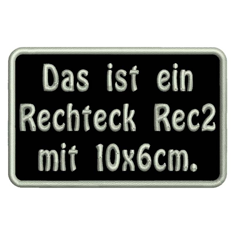 smartoutdoor Rechteckiger Aufnäher Rec2 für deinen Wunschtext - viele Farben und Größen (10x6cm) von smartoutdoor