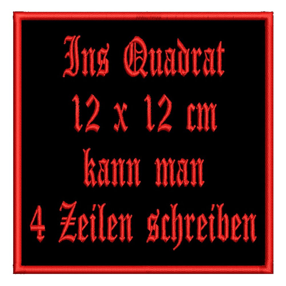 smartoutdoor Quadratischer Wunschtext-Aufnäher Q1-12x12cm smartoutdoor Quadratischer Wunschtext-Aufnäher Q1-12x12cm von Wolfszeit