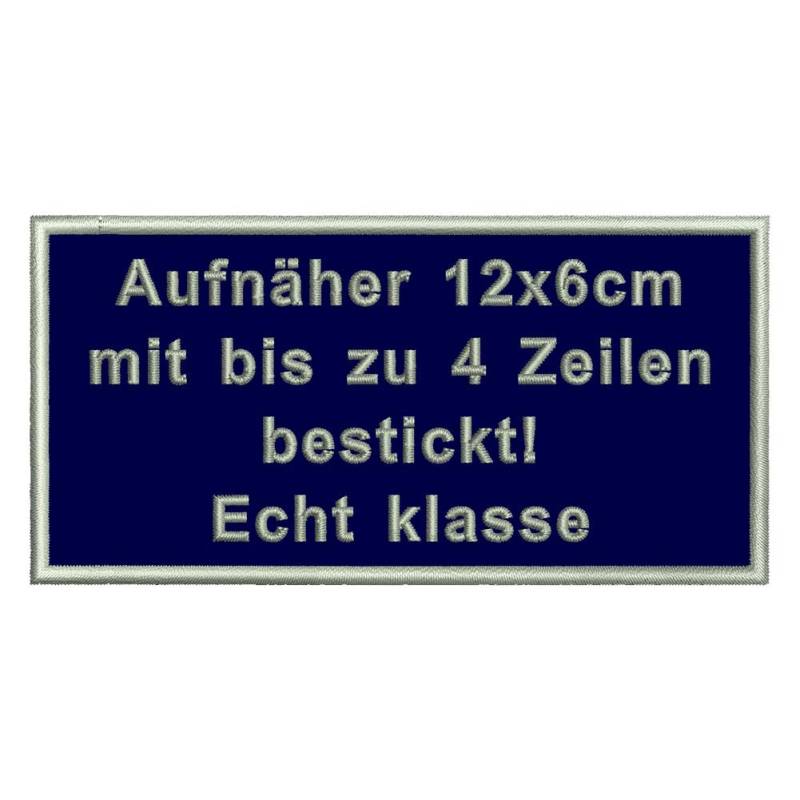 smartoutdoor Rechteckiger Aufnäher Rec1 für deinen Wunschtext - viele Farben und Größen (12x6cm) - personalisiert von smartoutdoor