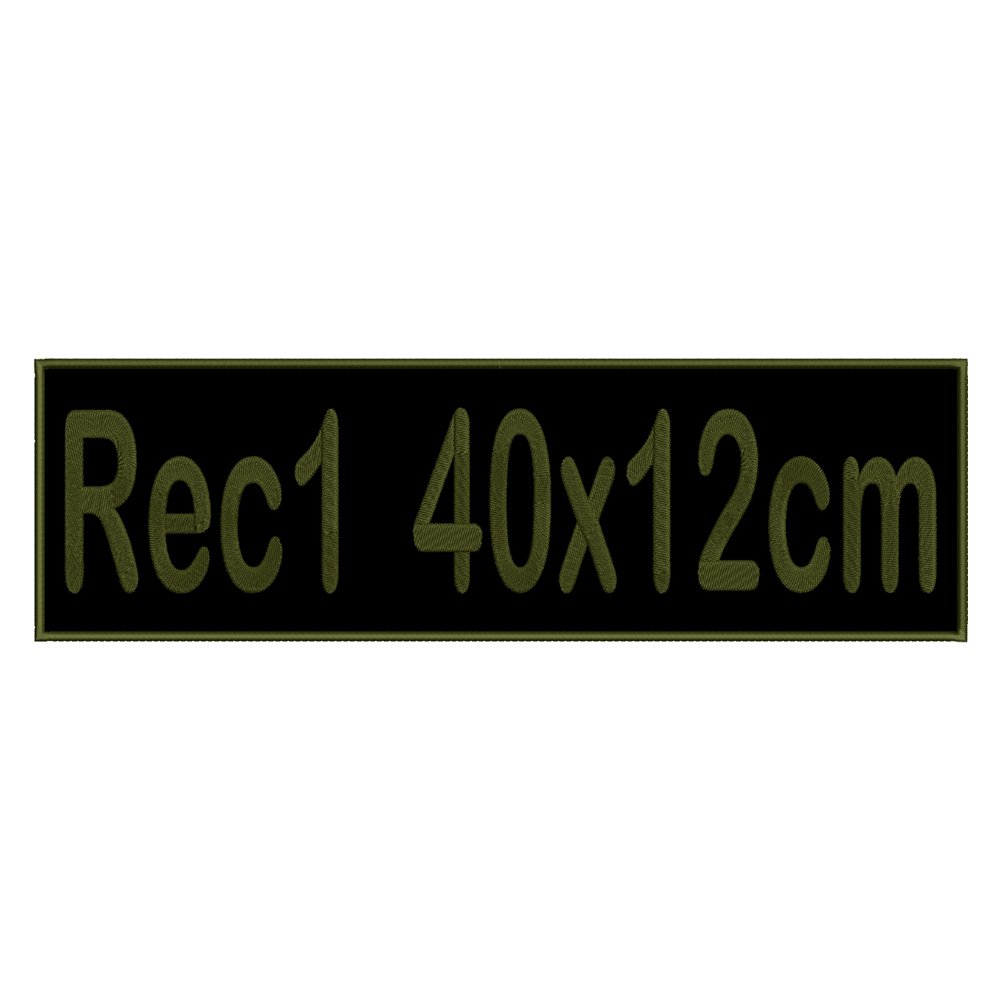 smartoutdoor Rechteckiger Aufnäher Rec1 für deinen Wunschtext - viele Farben und Größen (40x12cm) - personalisiert von smartoutdoor