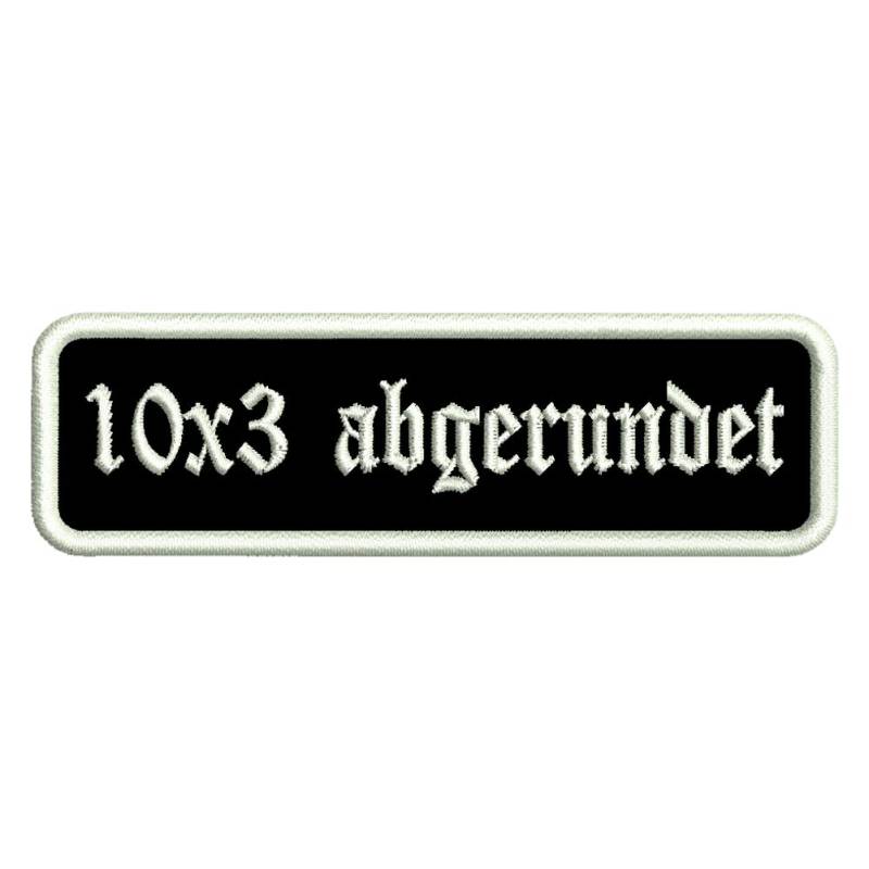 smartoutdoor Rechteckiger Aufnäher Rec2 für deinen Wunschtext - viele Farben und Größen (10x3cm) von Wolfszeit