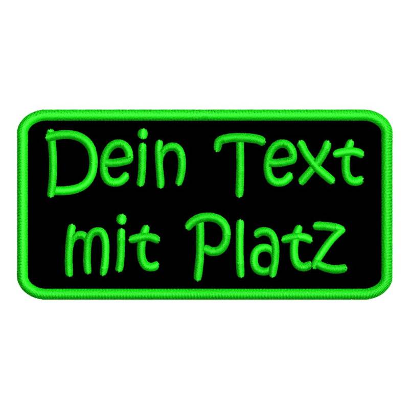 smartoutdoor Rechteckiger Aufnäher Rec2 für deinen Wunschtext - viele Farben und Größen (10x5cm) von smartoutdoor