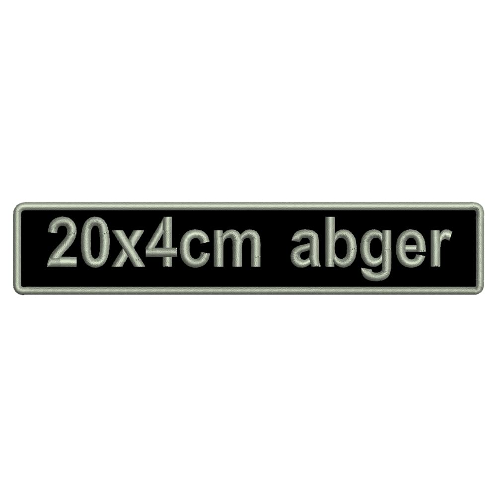 smartoutdoor Rechteckiger Aufnäher Rec2 für deinen Wunschtext - viele Farben und Größen (20x4cm) von smartoutdoor