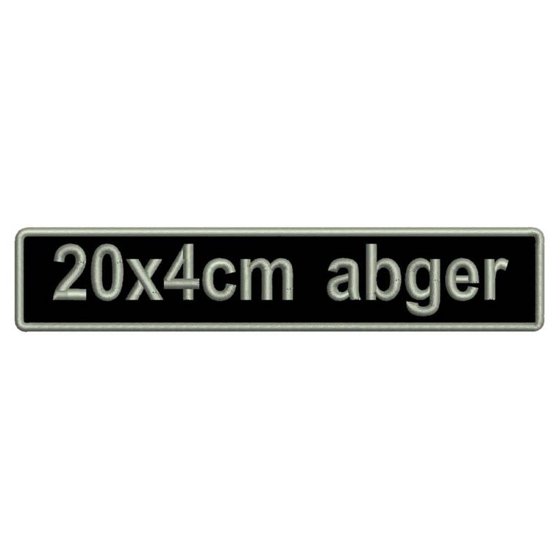 smartoutdoor Rechteckiger Aufnäher Rec2 für deinen Wunschtext - viele Farben und Größen (20x4cm) von smartoutdoor