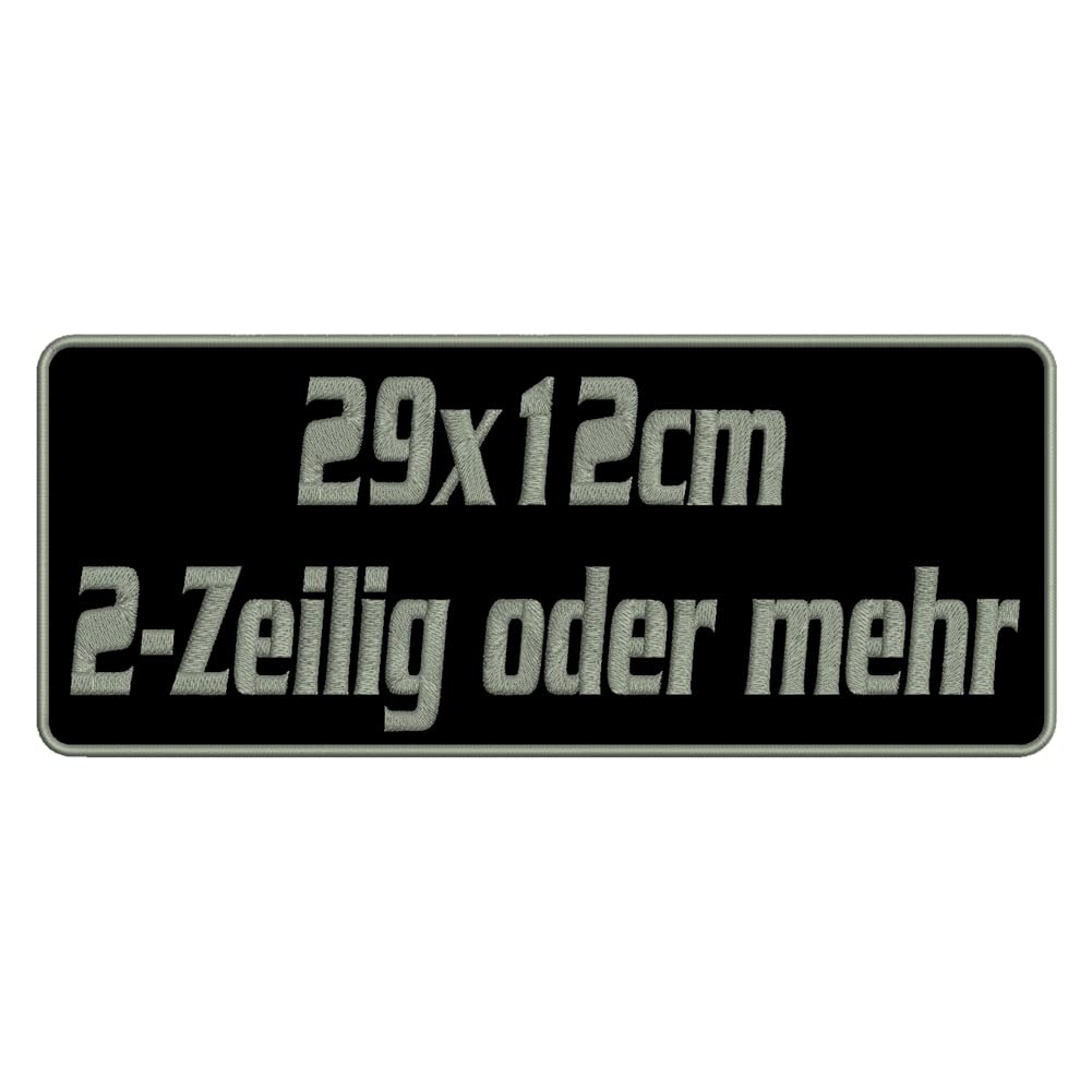 smartoutdoor Rechteckiger Aufnäher Rec2 für deinen Wunschtext - viele Farben und Größen (29x12cm) von smartoutdoor