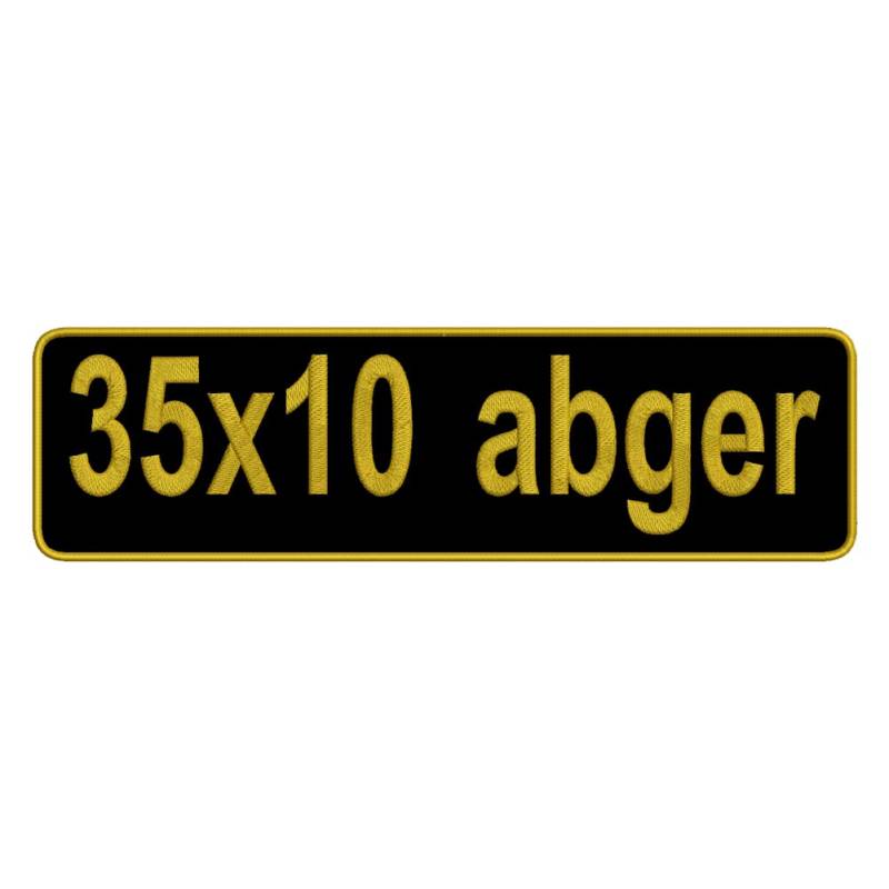 smartoutdoor Rechteckiger Aufnäher Rec2 für deinen Wunschtext - viele Farben und Größen (35x10cm) von smartoutdoor