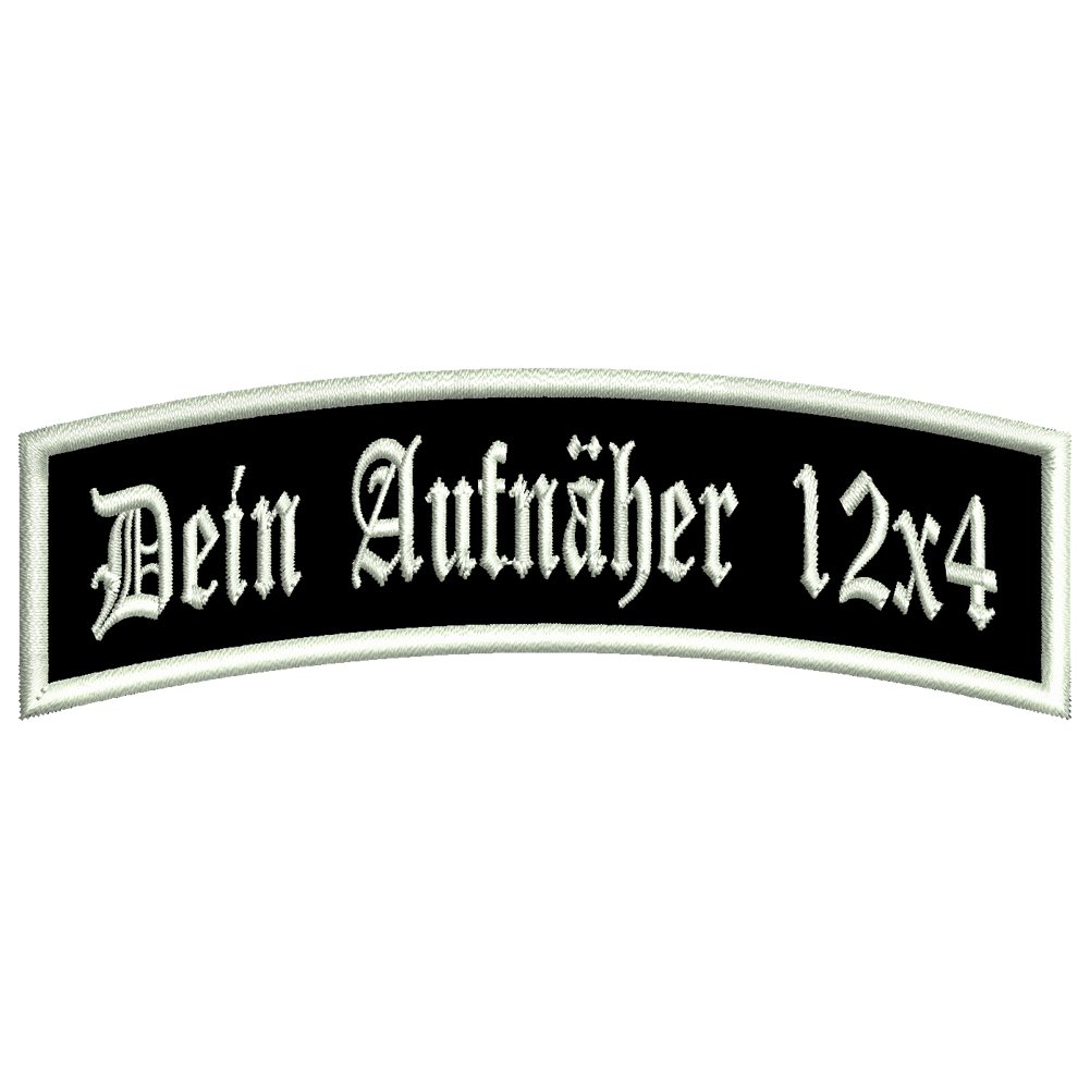 smartoutdoor Wunschtextaufnäher oberer Bogen B1 mit 1-zeiligem Text (12x4) von smartoutdoor
