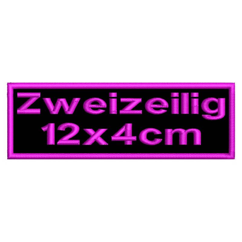 smartoutdoor Zweizeiliger, rechteckiger Wunschtextaufnäher Rec1-2. Zeile Kleiner - viele Farben und Größen (12x4cm) von smartoutdoor