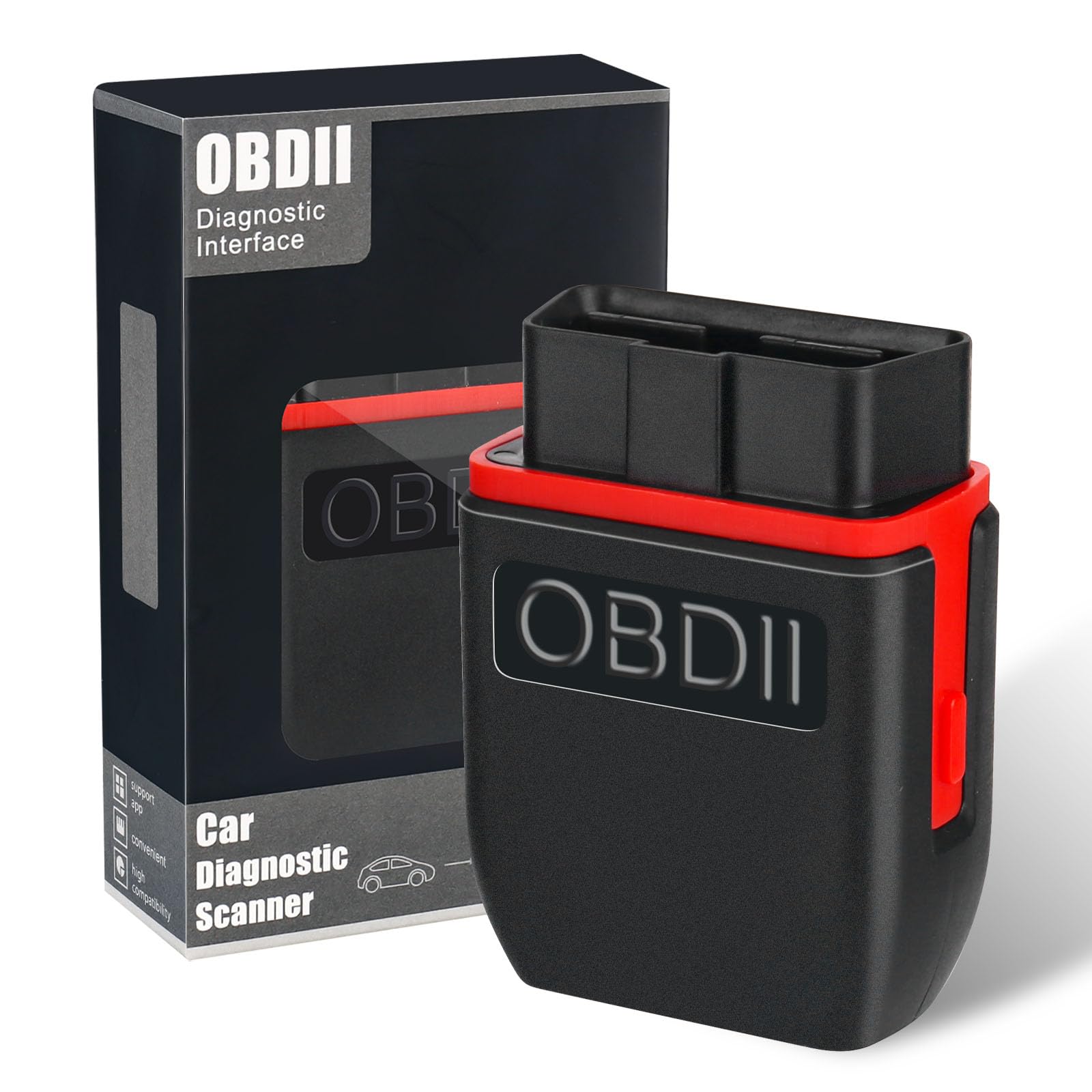 smtfcty OBD2 Bluetooth Diagnosegerät Scanner Code Leser für iPhone iOS Android Windows iPad,Auto Diagnosegerät OBD Adapter für Fahrzeuge Überprüfung der Motorlichter, Stabil und Schnell smtfcty OBD2 Bluetooth Diagnosegerät Scanner Code Leser für iPhone iOS Android Windows iPad,Auto Diagnosegerät OBD Adapter für Fahrzeuge Überprüfung der Motorlichter, Stabil und Schnell von smtfcty