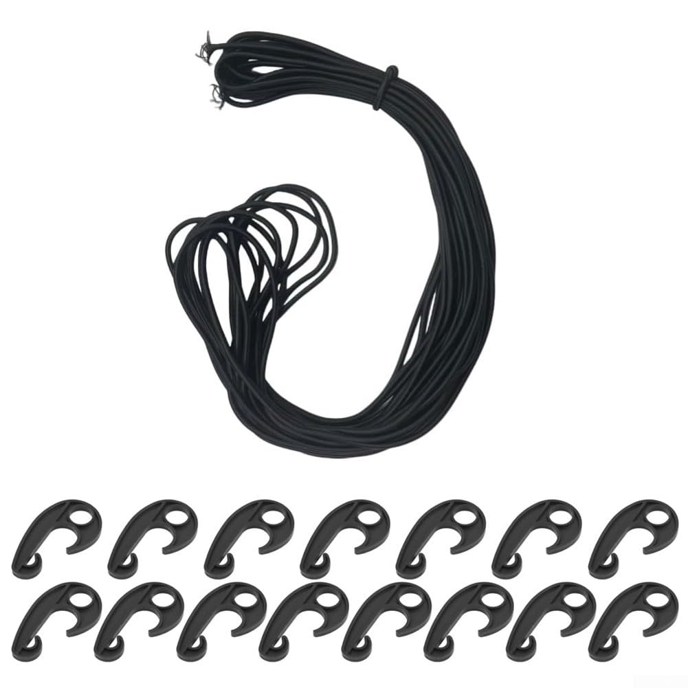 Robustes Schutznetz für Ladung, elastisches Seilnetz für sicheres Laden von Anhängern und LKWs (15 Haken + elastisches Seil) von snowchecking