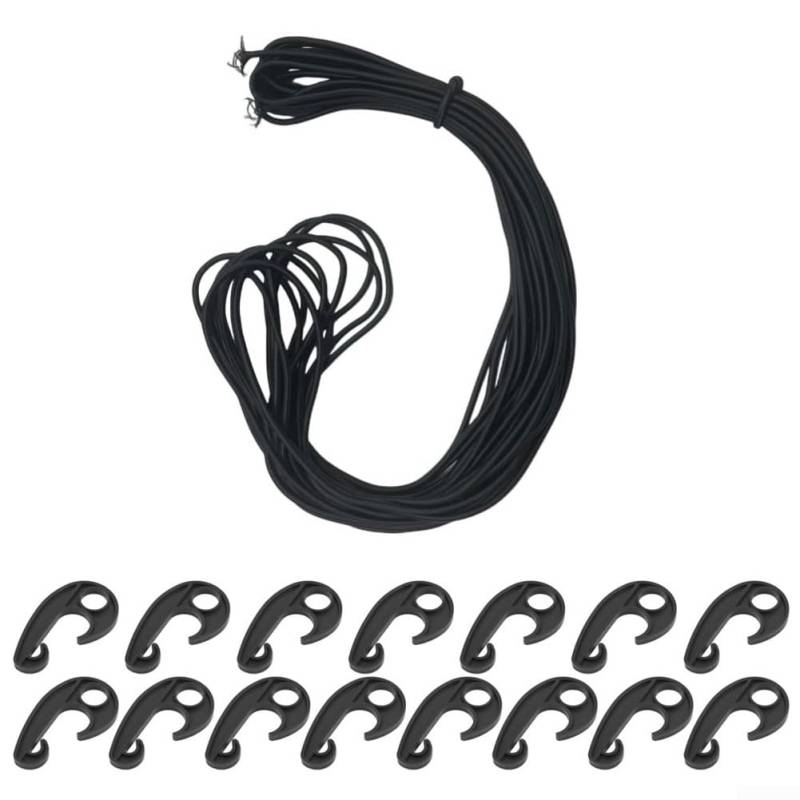 Robustes Schutznetz für Ladung, elastisches Seilnetz für sicheres Laden von Anhängern und LKWs (15 Haken + elastisches Seil) von snowchecking