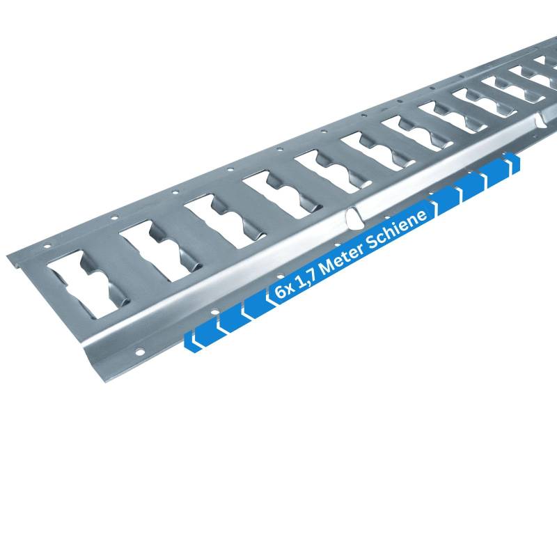 Ankerschiene Kombi Zurrschiene 6X 1,7 Meter (1778mm) mit Schlitz LKW, Anhänger, PKW von solidpro