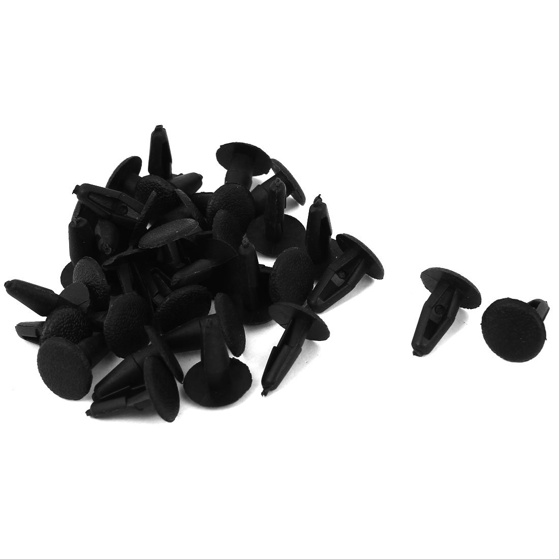 32 Stk. 3mm x 5mm x 13mm Schwarz Kunststoff Niete Verteidiger Clip fuer Auto Stossstange DE de von uxcell