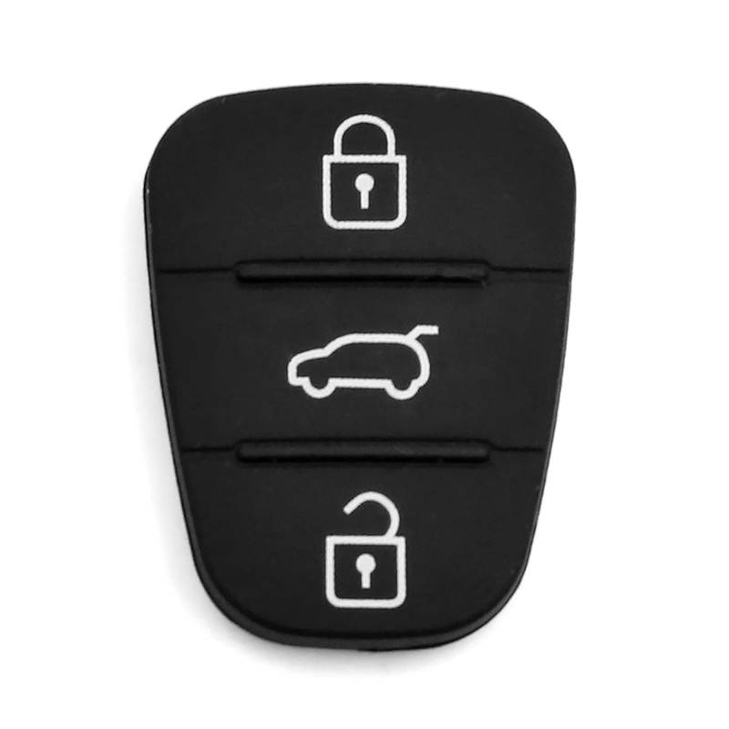sourcing map Autoschlüssel Gehäuse 3 Tasten Gummi Gehäuse der Fernbedienung Schlüsselhülle Hülle Schlüsselgehäuse für Hyundai von sourcing map