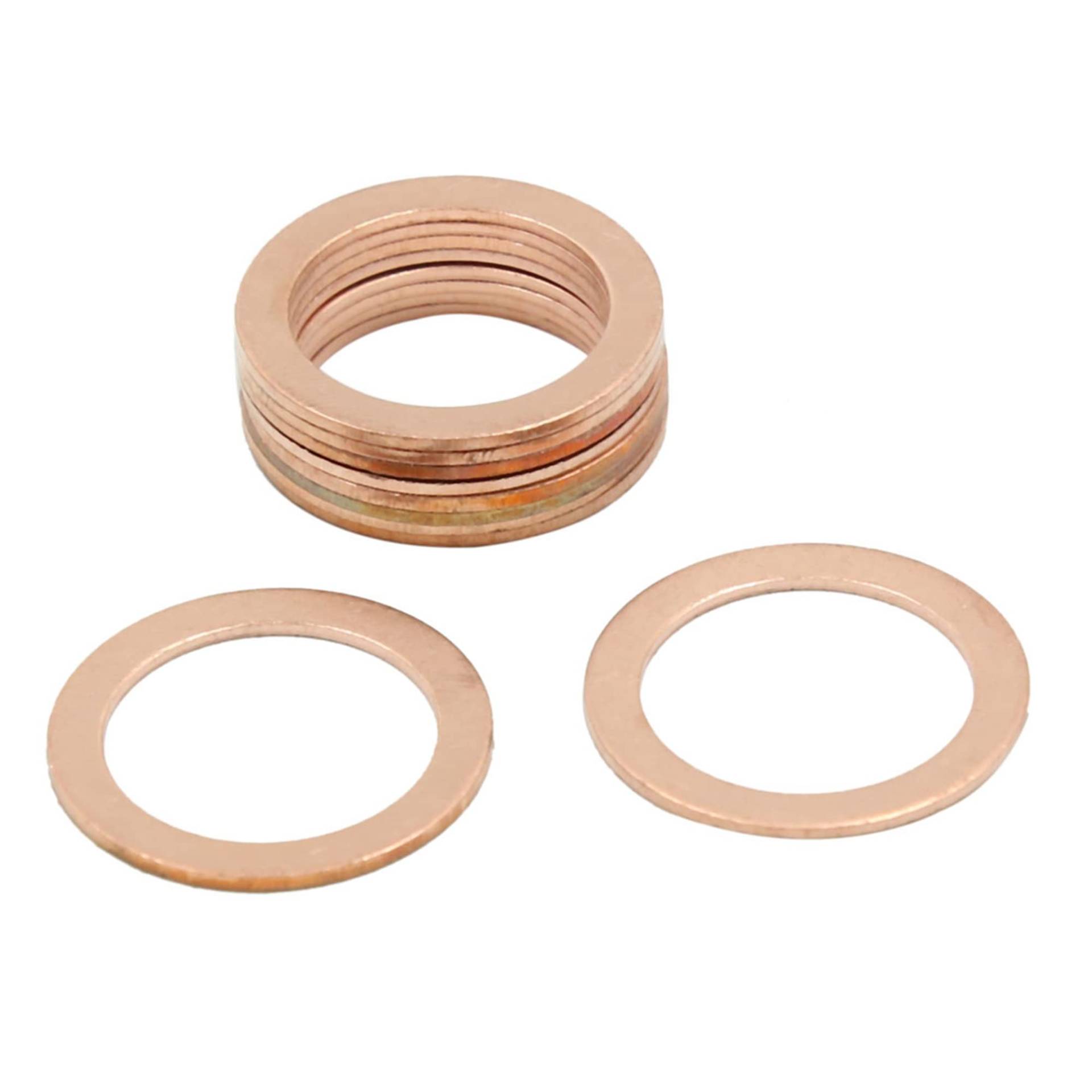 sourcing map 10 Stück Kupfer Scheiben Flache Dichtungsringe Ringe 18 x 25mm Durchm. sourcing map 10 Stück Kupfer Scheiben Flache Dichtungsringe Ringe 18 x 25mm Durchm. von sourcing map