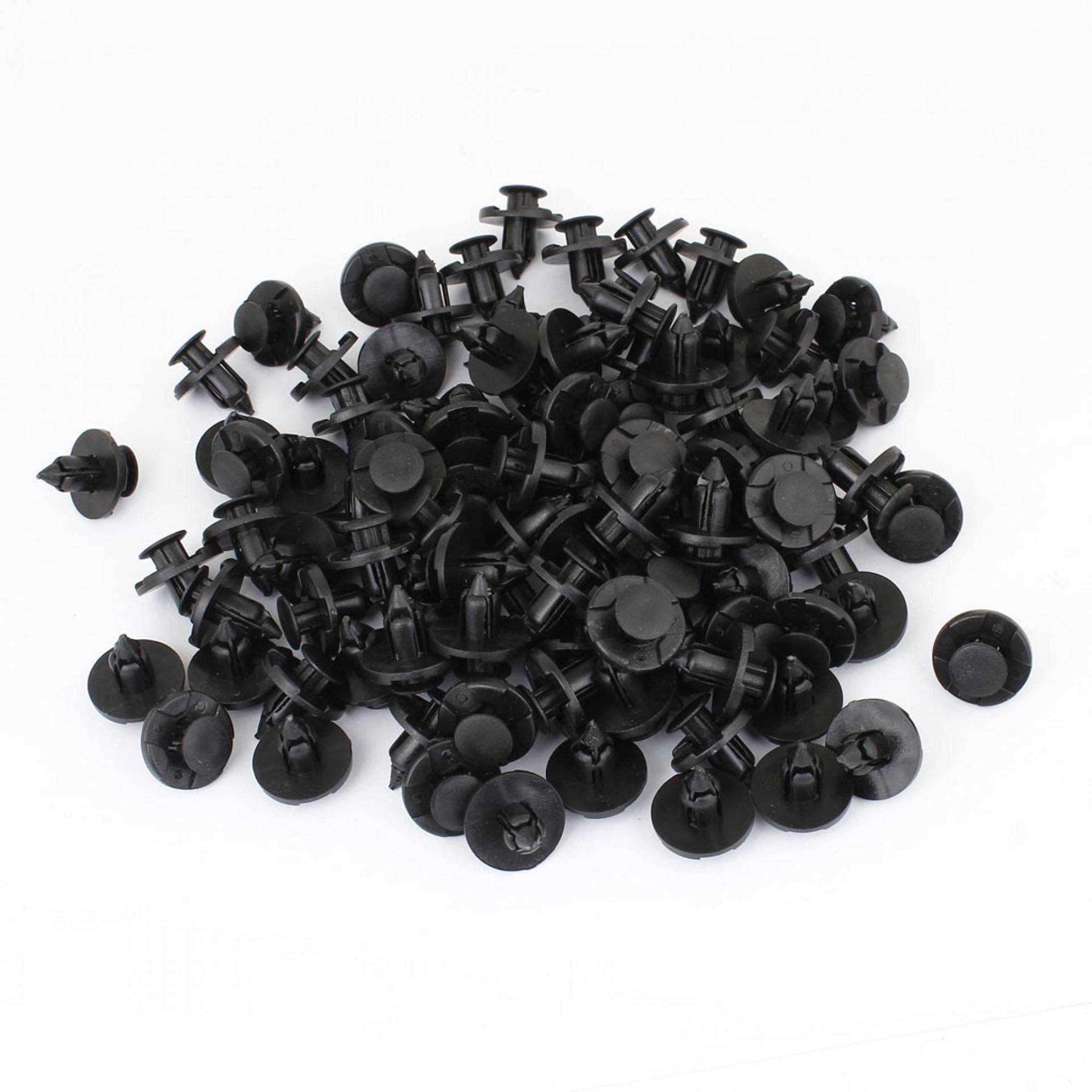 sourcing map 100 Stück 8mm Push Typ Retainer Clips Stoßstangen Spritzschutz Radkasten Kunststoff Nieten von uxcell