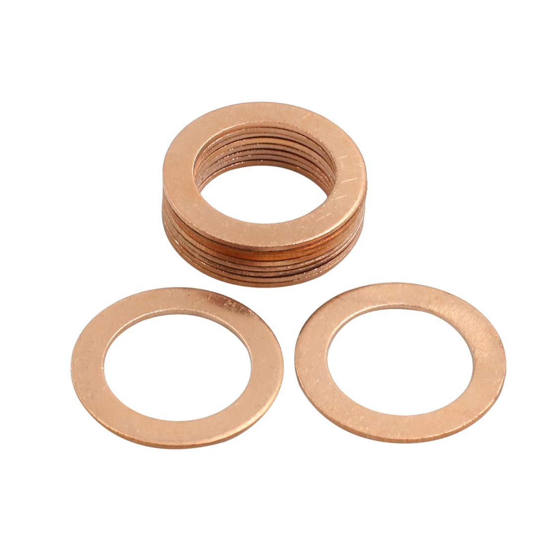 sourcing map 10Stk Ringe für Auto Kupfer Scheibe Flache Dichtungsringe 20mm Innendurchmesser sourcing map 10Stk Ringe für Auto Kupfer Scheibe Flache Dichtungsringe 20mm Innendurchmesser von sourcing map